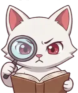 TokenTails cat inspecting clues